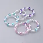 Transparent Acrylic Imitated Pearl  Stretch Kids Bracelets