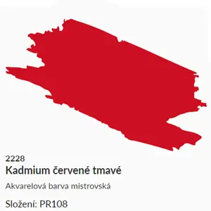 Akvarelová barva Umton 2,6ml – 2228 červeň kadmiová tmavá