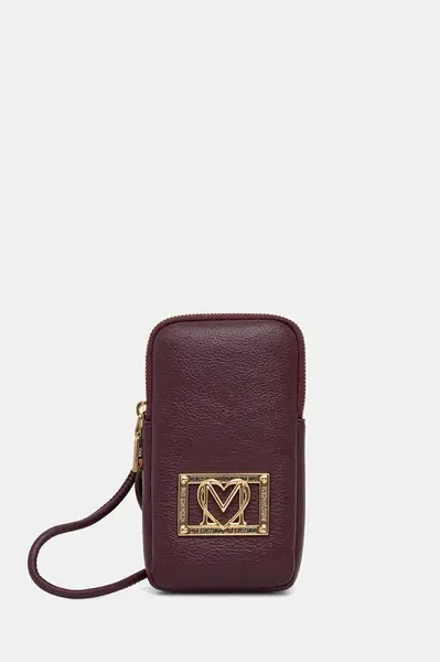 Obal na telefon Love Moschino vínová barva, JC5607PP1NLI0552