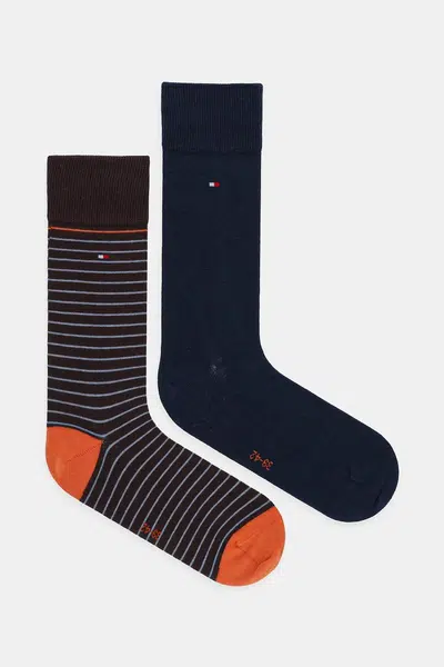 Ponožky Tommy Hilfiger 2-pack tmavomodrá barva, 100001496