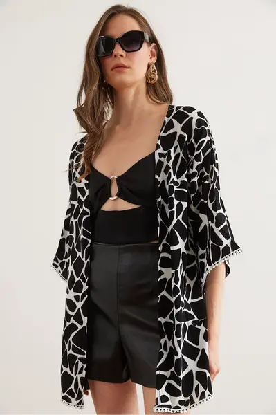 Dámské kimono Olalook KMN-00000012/BLACK