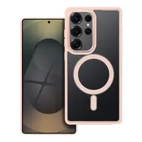 Zadní kryt COLOR EDGE MAG COVER case compatible with MagSafe pro Samsung Galaxy S25 Ultra, růžová