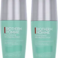 Biotherm Sada kuličkových deodorantů Aquapower (48H Protector) 2 x 75 ml