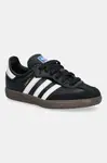 Dětské kožené tenisky adidas Originals SAMBA OG černá barva, JQ6390