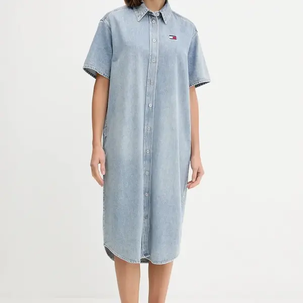 Džínové šaty Tommy Jeans modrá barva, mini, DW0DW21205
