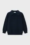 Dětský svetr s příměsí vlny Mayoral tmavomodrá barva, 4122