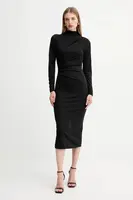 Šaty Fracomina černá barva, midi, přiléhavé, FS25WD2007W62601