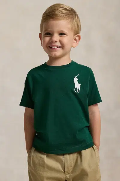 Bavlněné tričko Polo Ralph Lauren zelená barva, 322832907067