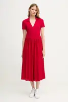 Šaty Tommy Hilfiger červená barva, maxi, WW0WW45733