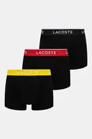 Boxerky Lacoste 3-pack pánské, černá barva, 5H1297