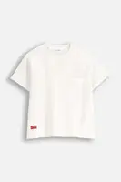 Dětské tričko Coccodrillo béžová barva, s pologolfem, ACADEMY GIRL JUNIOR