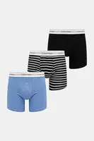 Boxerky Calvin Klein Underwear 3-pack pánské, fialová barva, LV00NB4394