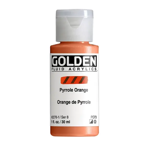 Akrylová barva Golden Fluid 30 ml - Pyrrole Orange 2276
