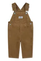 Dětské bavlněné lacláče Levi's CORDUROY OVERALL hnědá barva, 6EJ335