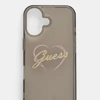 Obal na telefon Guess iPhone 16 6.1" černá barva, GUHCP16SHCHGSPK