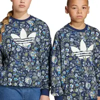 Dětská mikina adidas Originals tmavomodrá barva, vzorovaná, JX6316