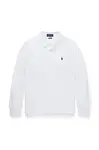 Dětské bavlněné tričko s dlouhým rukávem Polo Ralph Lauren bílá barva, 323708858013
