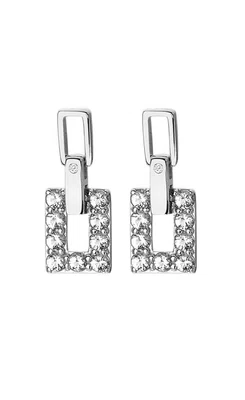 Hot Diamonds Moderní stříbrné náušnice s diamanty a topazy Echo DE716