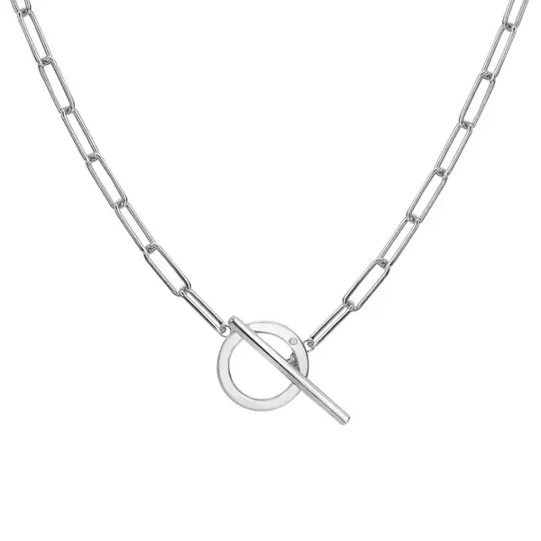 Hot Diamonds Minimalistický stříbrný náhrdelník s diamantem Linked DN170