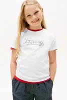Bavlněné tričko Tommy Hilfiger bílá barva, KG0KG08637