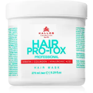 Kallos Hair Pro-Tox maska pro slabé a poškozené vlasy s kokosovým olejem, kyselinou hyaluronovou a kolagenem 275 ml