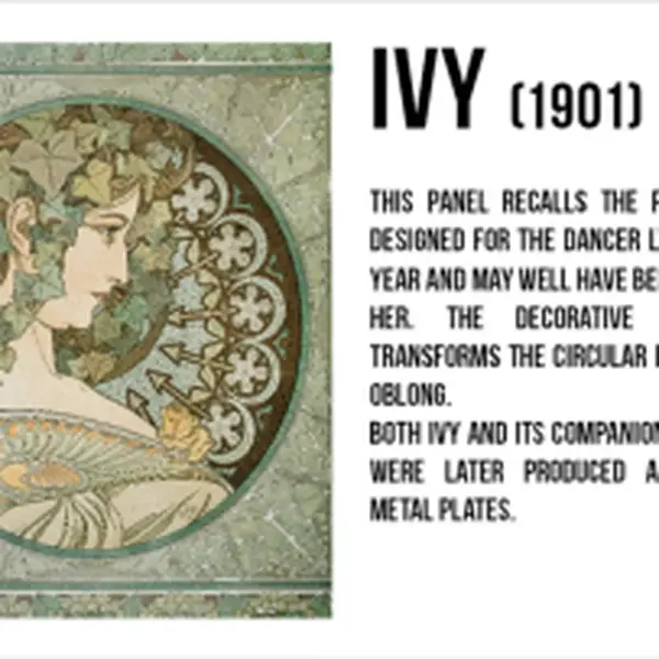 Magnet Alfons Mucha - Ivy