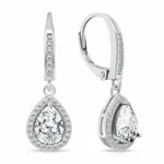 Brilio Silver Třpytivé stříbrné náušnice s čirými zirkony EA1192W