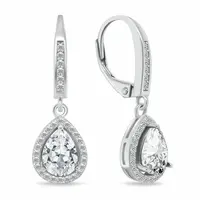 Brilio Silver Třpytivé stříbrné náušnice s čirými zirkony EA1192W