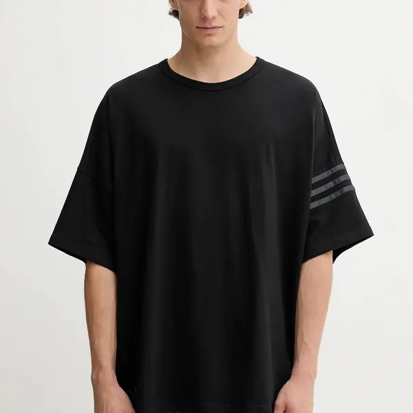 Bavlněné tričko adidas Originals Neu C Tee pánské, černá barva, HZ3700