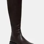 Kožené kozačky Vagabond Shoemakers BLANCA dámské, hnědá barva, na plochém podpatku, 5417-801-35