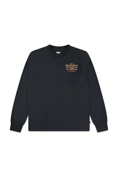 Dětské tričko s dlouhým rukávem Levi's LEGENDARY LS TEE černá barva, 9EN715