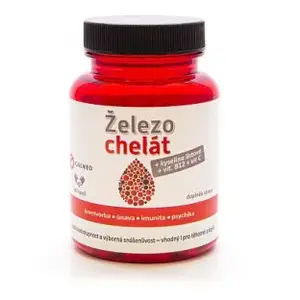 Železo chelát + kyselina listová + vitamin B9 a vitamin C 60 kapsul Galmed