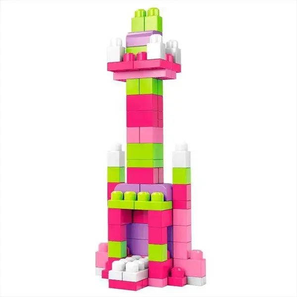 Mattel Mega bloks veľké vrece kociek - ružové (80)
