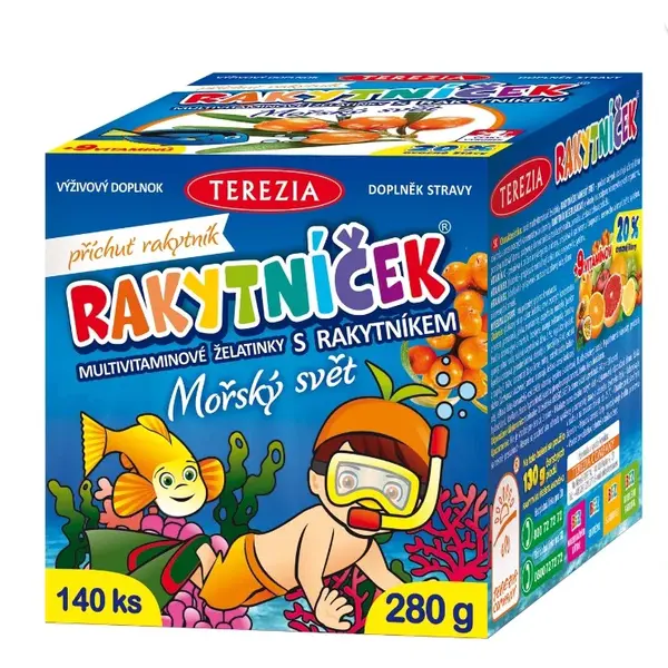 Rakytníček Želatinky mořský svět 140ks