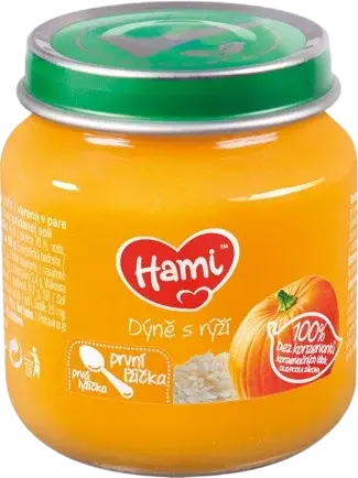 HAMI zeleninový príkrm Tekvica s ryžou prvá lyžička 125 g