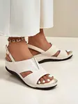 Resti Royal Fashion Women's Comfort Chic Low Wedge Sandals