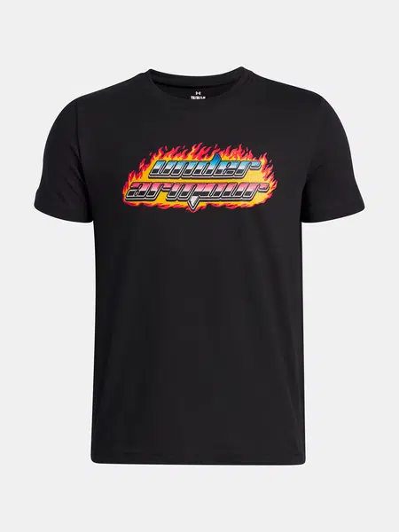 Boys' T-shirt Under Armour UA Flame WM SS-BLK - Boys
