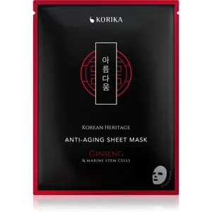 KORIKA Korean Heritage Red Ginseng & Adenosine Anti-aging Sheet Mask plátenná maska proti vráskam 25 g