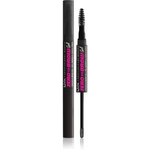 NYX Professional Makeup Zero To Brow Gel gél na obočie s aplikátorom odtieň 08 Black 2 ml