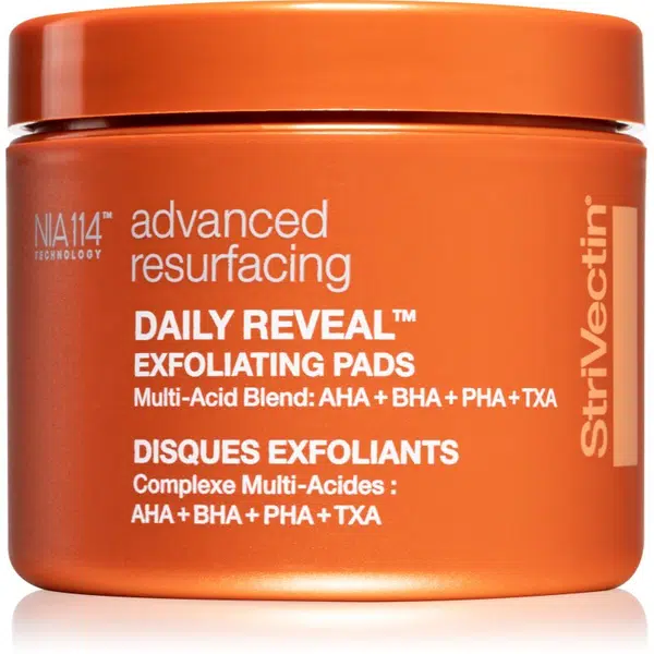 StriVectin Advanced Resurfacing Daily Reveal Exfoliating Pads exfoliačné vankúšiky pre vyhladenie pleti a minimalizáciu pórov 60 ks