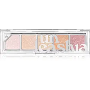 Unleashia Mood Shower Face Palette paletka očných tieňov a rozjasňovačov s perleťovým leskom odtieň NO.100 Ballerina 1 ks