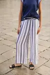 Marisse White Striped Viscose Trousers
