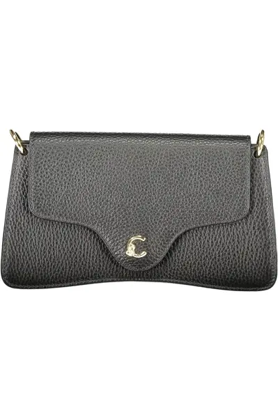 Čierna kožená kabelka