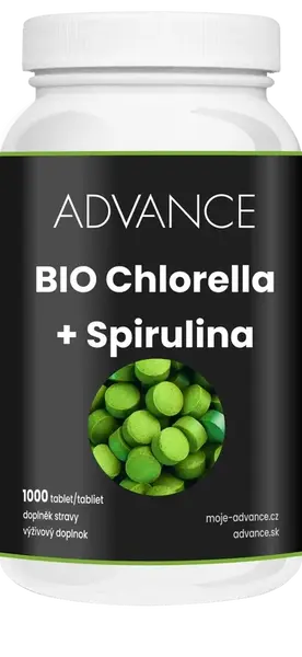 ADVANCE Chlorella + Spirulina BIO 1000 tabliet