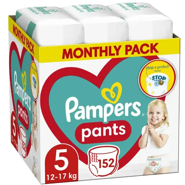 PAMPERS Pants S5, 12 - 17 kg, 152 ks