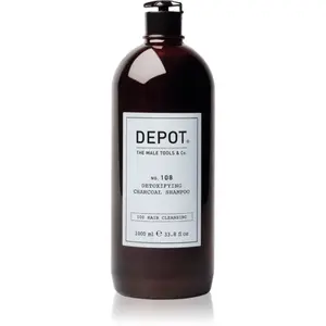 DEPOT 100 HAIR CLEANSING NO. 108 DETOXIFYING CHARCOAL SHAMPOO čistiaci detoxikačný šampón pre všetky typy vlasov 1000 ml