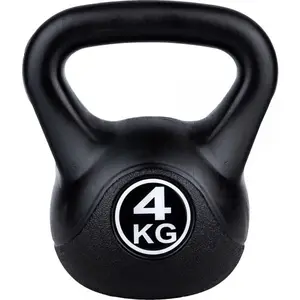 Fitforce FKBP 4 KG Kettlebell, černá, velikost 4 KG