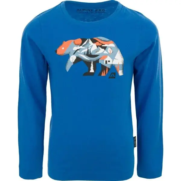 ALPINE PRO CREWO Dětské triko, modrá, velikost 116-122