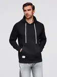 Ombre Men's kangaroo sweatshirt with hood - black