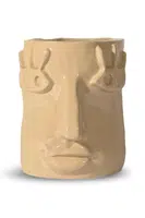 Květináč Byon x Emma Widell, Facy 15 cm S béžová barva